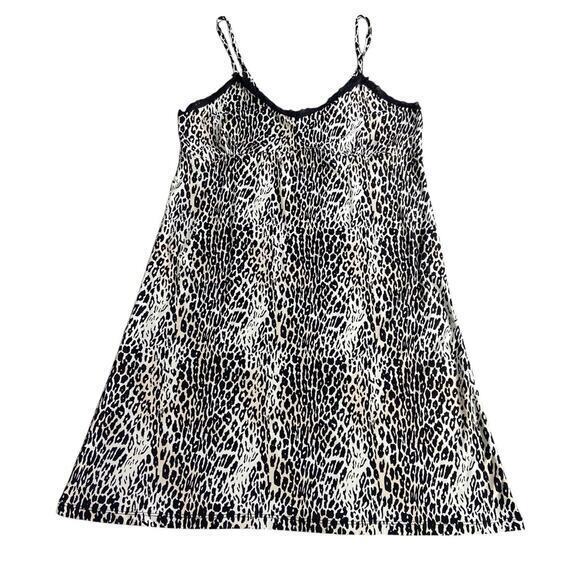 Rene Rofe Chemise‎ Teddy & Robe Cheetah Print Set Lingerie Women's Size Medium - Picture 8 of 12